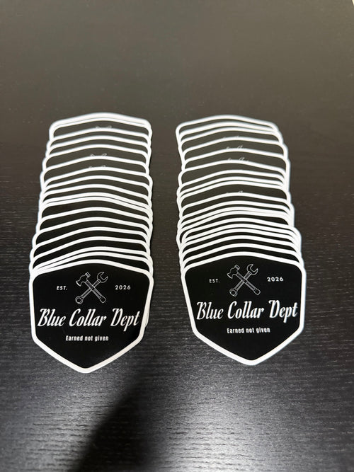 Blue Collar Dept Badge Stickers