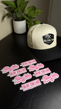 Blue Collar Keychain White & Pink