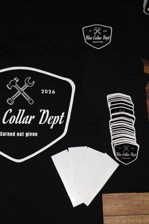 Blue Collar Dept Badge Stickers