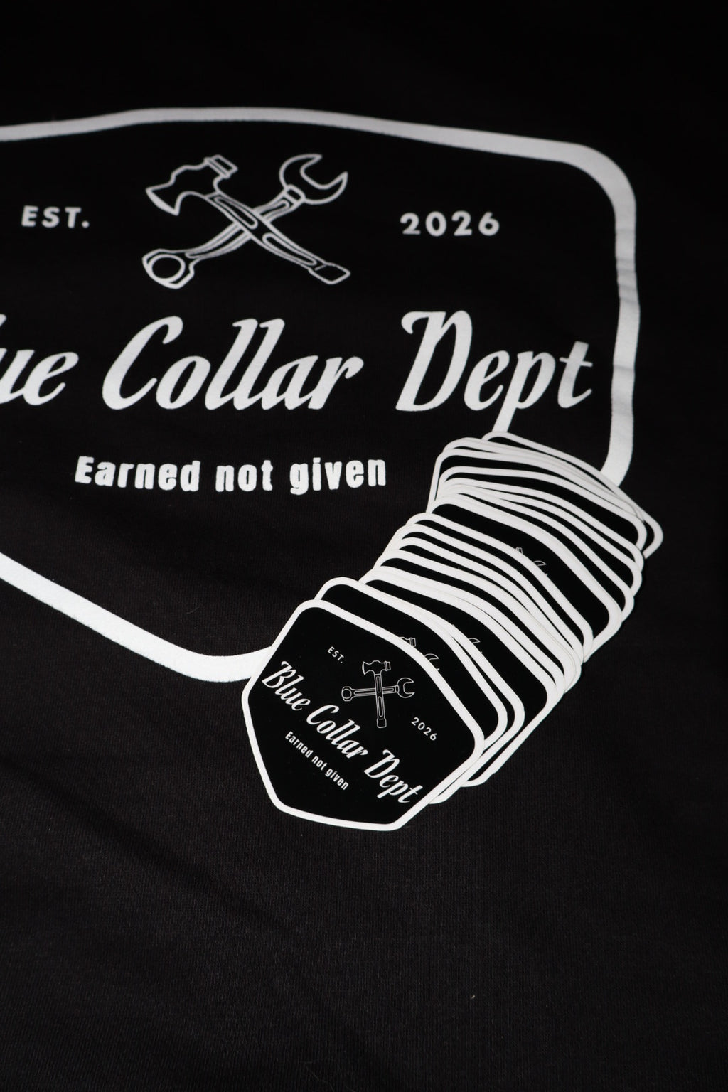 Blue Collar Dept Badge Stickers
